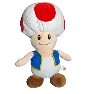 Toad Plush 21” Super Mario Bros Nintendo 2017 – Pre-owned